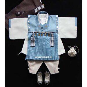 [정원한복]서현재  하늘 남아 백일 돌 키즈 주니어한복