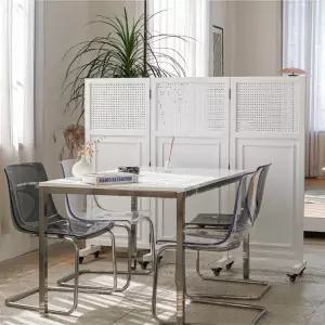 린도 이동형 3단 파티션 (1380) 가벽 바퀴 사무실 가림막 원목 이동식 접이식 인테리어 칸막이