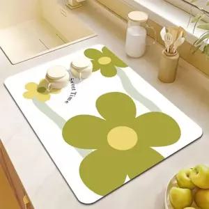 스위트 규조토 주방 싱크대 설거지 식기 건조 매트 가정용 드라잉 매트 강력 수분흡수