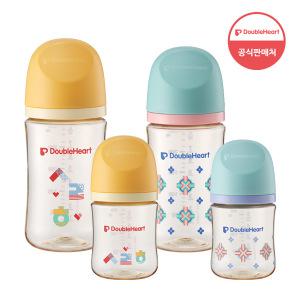 더블하트 모유실감 3세대 PPSU 젖병 헤리티지라인 160/240ml 싱글팩 (S/M젖꼭지포함)