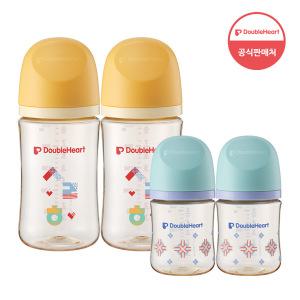 더블하트 모유실감 3세대 PPSU 젖병 헤리티지라인 160/240ml 트윈팩 (젖꼭지미포함)