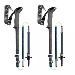레키 마카루 FX 카본 AS NAVY 접이식 5단 접이식 등산스틱 충격흡수 경량 지팡이