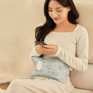 이야 곰곰이 온수찜질기 허리 복부 전기 온열 찜질팩 충전식 블루