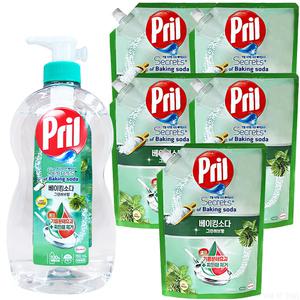 프릴 베이킹소다 그린허브 본품 700ml 1개 + 리필 1L 5개