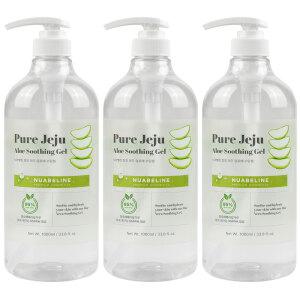 (3개)누아벨린 청정 제주 알로에 수딩젤 1000ml