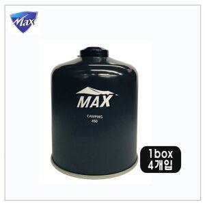 맥스 캠핑가스 이소가스450g x 4 부탄가스 캠핑연료 버너