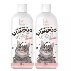 NEW 브리더 고양이샴푸 300ml 부드러운 플로랄향 x2개