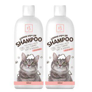 [친절한도그씨]NEW 브리더 고양이샴푸 300ml 부드러운 플로랄향 x2개