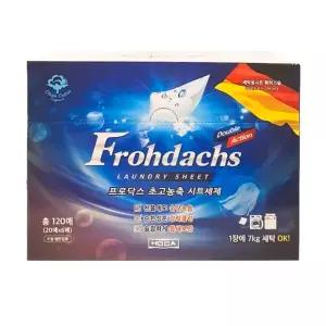 프로닥스 더블액션 세탁 시트 세제 일반드럼 겸용 120매 1개