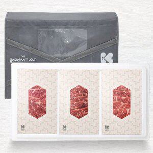 [케이미트] 소고기 모듬구이 세트 700g 2호 (갈비살200g+부채살200g+척아이롤300g)