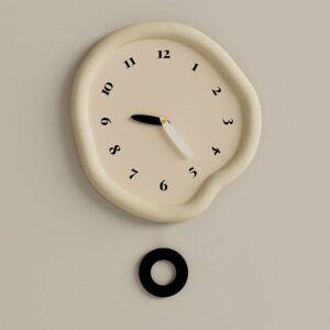 무소음 벽시계 비정형 크림 모던 거실 북유럽 인테리어 신혼집 선물