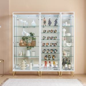 선반사용이편한 골드-프리미엄 유리 장식장 5단(400/600/800) 진열 피규어 거실