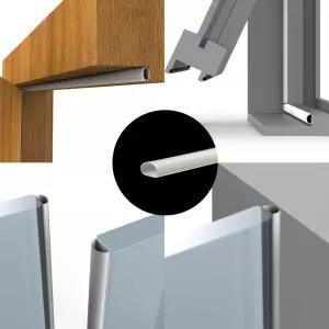 문틈이 현관 문 바람 외풍 벌레 소음 먼지 차단 문풍지 창틈이 D형 1.2m 2.4m