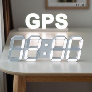 국산 플라이토 위성 GPS 3D LED 대형 숫자 벽걸이 시계 38cm