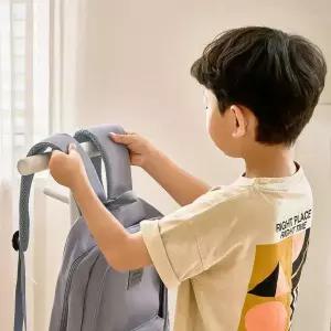 [유아 가방걸이 1위] 클레버팟 남녀노소 다용도 원목 가방걸이 스탠드형 (원목,화이트,버터)