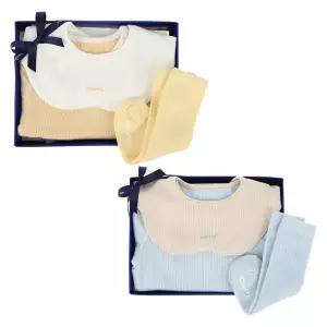 갤러리아 (압소바출산,백일,조카옷)데이지바디슈트턱받이양말세트(A25-10617)