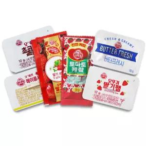 오뚜기 일회용소스/딸기잼 케찹 버터후레시 머스타드