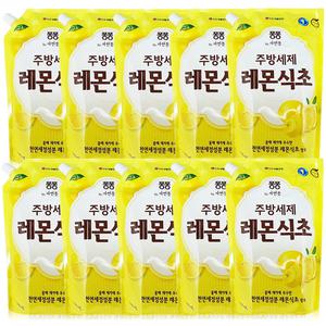 엘지생활건강 퐁퐁 레몬식초 주방세제 리필 1.2L 10개