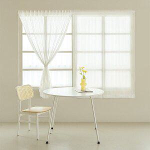 [라이크홈]붙이는 샤이닝 버티컬 쉬폰커튼 작은창 샤인화이트