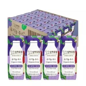 상하목장 유기농주스 사과 블루베리케일 125ml 24팩
