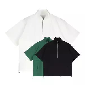 럭스골프 여성 스트리트 지퍼 포인트 반팔 아노락 PF4M610W