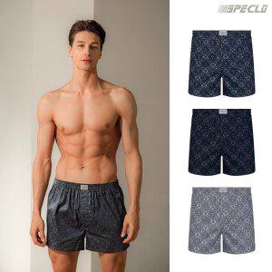 [스페클로]60수 주자직 베르디 순면 트렁크팬티 남성사각속옷 3종세트
