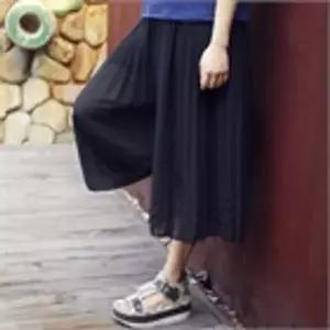 [하프클럽/앞머리]플리츠 밴딩 팬츠-블랙 베리 파이