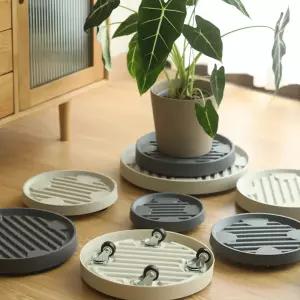 바퀴 화분 받침 원형 이동식 물받이 받침대 다용도 받이 대형 과습방지 바퀴달린 베란다 인테리어 거치대