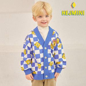 [헤이미니] 동글동글곰돌이체커보드가디건