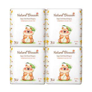 네추럴블라썸 슈퍼 소프트 비건기저귀 밴드 3단계(M) 26매x4팩