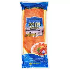 세정씨푸드 냉동 훈제연어 슬라이스 중량 약 1kg 이상