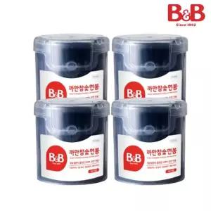 비앤비 참숯 까만면봉150p 4입(순면100%/안심소재)