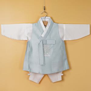 [한설한복]한설한복5701.H 은은 연하늘 파스텔 남아한복