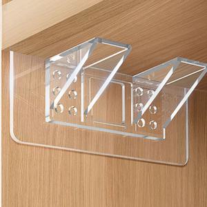 접착식 선반 받침대 무타공 벽고정 브라켓 지지대 유리 수납장 벽걸이 후크 고리 고정 걸이 부착식 선반렉