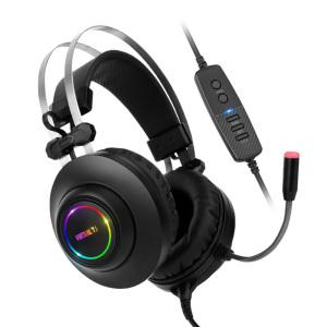 앱코 N550 ENC 가상 7.1 RGB 진동 노이즈 캔슬링 마이크 게이밍 헤드셋 블랙 sts