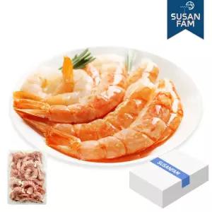 아르헨티나 홍새우 이지필 10kg(1kgx10봉) 붉은 킹단 새우 21/25 대용량 박스 업소용