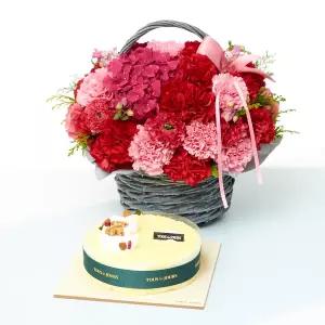 [롯데백화점]유어버스데이 고구마케익+카네이션메이퀸바구니