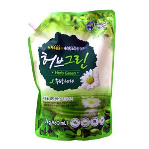 버블윅 주방세제 허브그린 960ml 1개