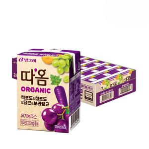 빙그레 따옴 유기농주스 적포도 청포도 당근 보라당근 120ml 24팩 과일야채