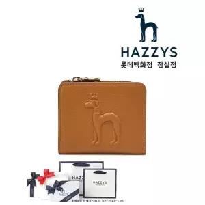 [롯데백화점]헤지스ACC [선물포장]HIWA5E252W2_여성 브라운 퍼피 엠보 라운드지퍼 반지갑