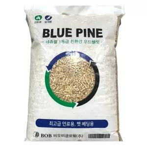 프리미엄 우드펠렛 블루파인 15kg 난로 연료 캠핑용 목재펠릿 고양이 베딩 모래