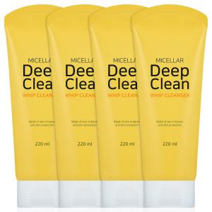 터치미 딥 폼클렌징 220ml 클렌징폼 4개 대용량 세안제 모공