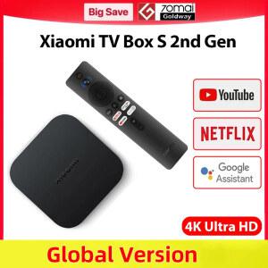 셋톱 박스 샤오미 미 TV S 2 세대 글로벌 버전 구글 4K 울트라 HD 쿼드 코어 블루투스 스마트 2GB 8GB DDR3 와이파이 컨트롤