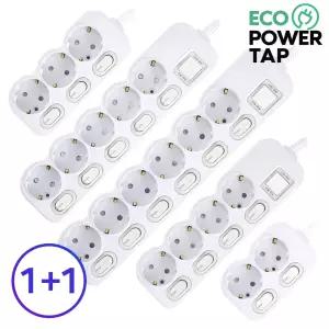 1+1 국산 개별 멀티탭 + 안전커버 2EA / 16A 개별스위치 절전 안전 멀티 콘센트