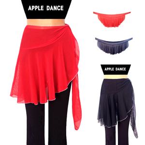국산 망사 반달 랩스커트 댄스스커트 댄스복 에어로빅복라인 밸리 스포츠 댄스복 행사복 공연복 단체복