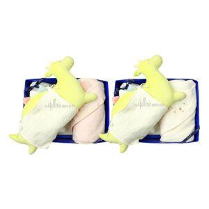 [갤러리아] (쌍둥이출산,백일세트)곰고무연사목욕타올+짱구베개세트(AZA-10911SET)