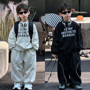 [삐삐네옷가게]남아 주니어 레터링 맨투맨 트레이닝 상하