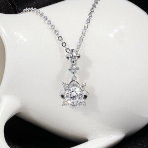 [샤밍주얼리]5부 7부 천연 다이아 우신 GIA 목걸이 연꽃 프로포즈 결혼 선물 기념일 예물
