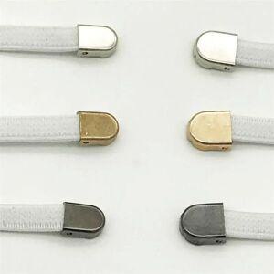 신발끈 팁 헤드 노타이 잠금 운동화 골드 블랙 버클 세트