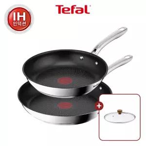 [테팔] 심플리쉐프 인덕션 프라이팬 2종(팬24+팬28)+우드뚜껑24